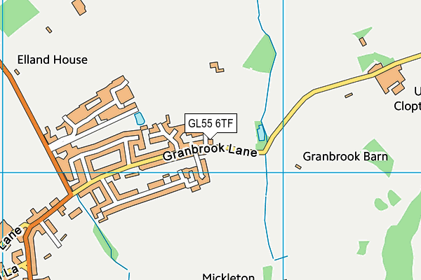 GL55 6TF map - OS VectorMap District (Ordnance Survey)