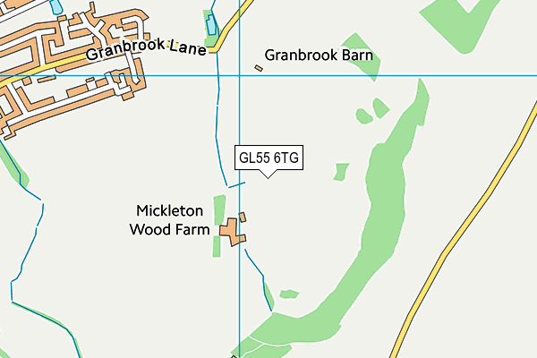 GL55 6TG map - OS VectorMap District (Ordnance Survey)