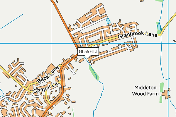 GL55 6TJ map - OS VectorMap District (Ordnance Survey)