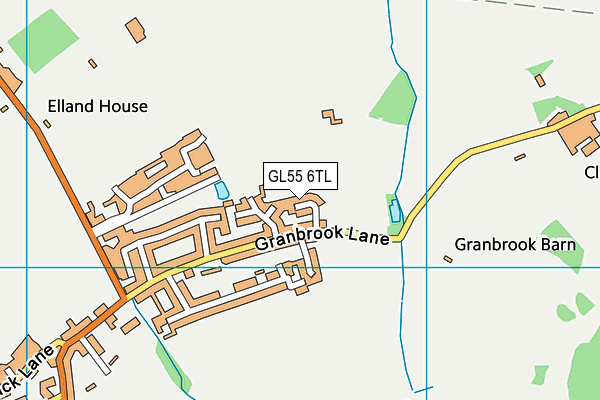 GL55 6TL map - OS VectorMap District (Ordnance Survey)
