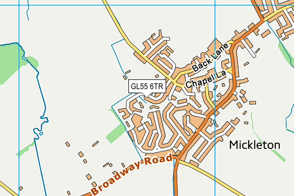 GL55 6TR map - OS VectorMap District (Ordnance Survey)