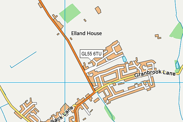 GL55 6TU map - OS VectorMap District (Ordnance Survey)