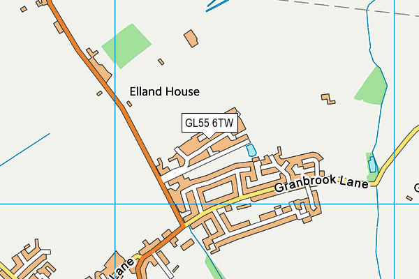 GL55 6TW map - OS VectorMap District (Ordnance Survey)
