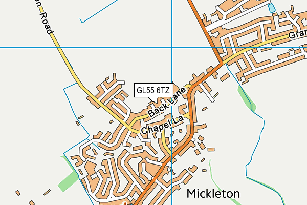 GL55 6TZ map - OS VectorMap District (Ordnance Survey)