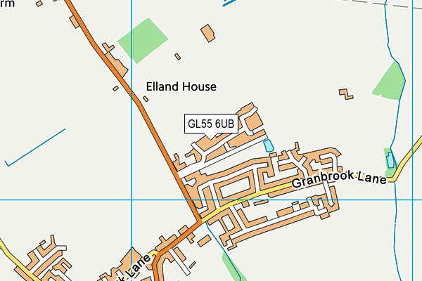 GL55 6UB map - OS VectorMap District (Ordnance Survey)