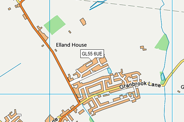GL55 6UE map - OS VectorMap District (Ordnance Survey)