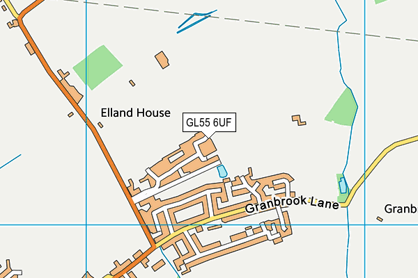 GL55 6UF map - OS VectorMap District (Ordnance Survey)