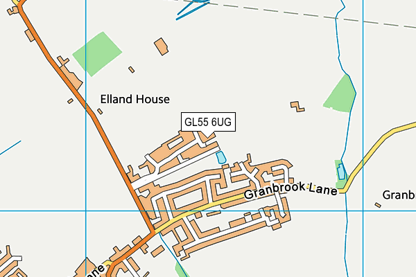 GL55 6UG map - OS VectorMap District (Ordnance Survey)