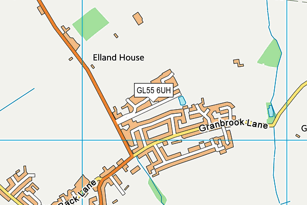 GL55 6UH map - OS VectorMap District (Ordnance Survey)