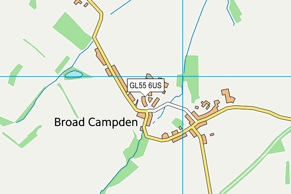 GL55 6US map - OS VectorMap District (Ordnance Survey)