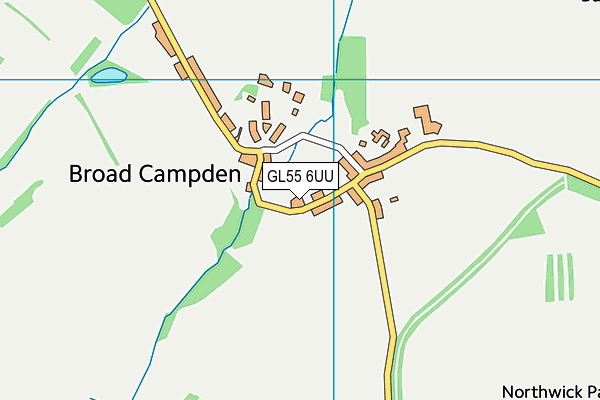 GL55 6UU map - OS VectorMap District (Ordnance Survey)