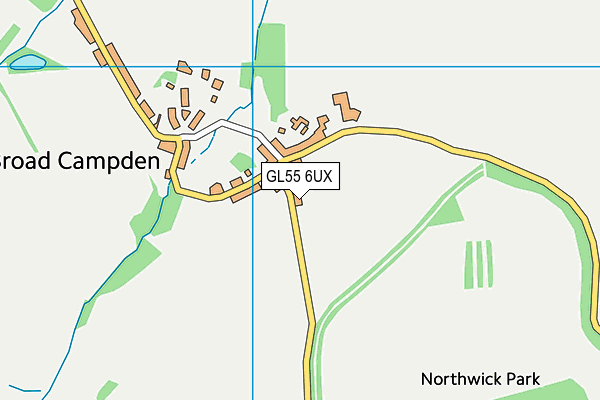 GL55 6UX map - OS VectorMap District (Ordnance Survey)