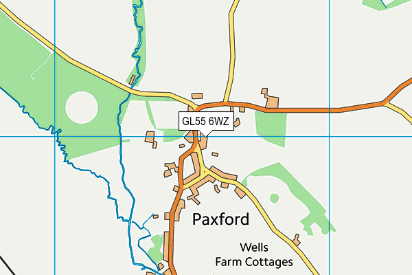 GL55 6WZ map - OS VectorMap District (Ordnance Survey)