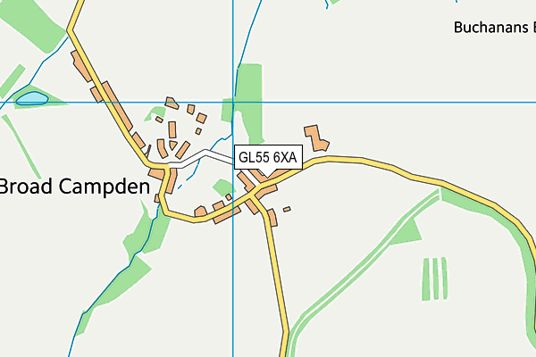 GL55 6XA map - OS VectorMap District (Ordnance Survey)