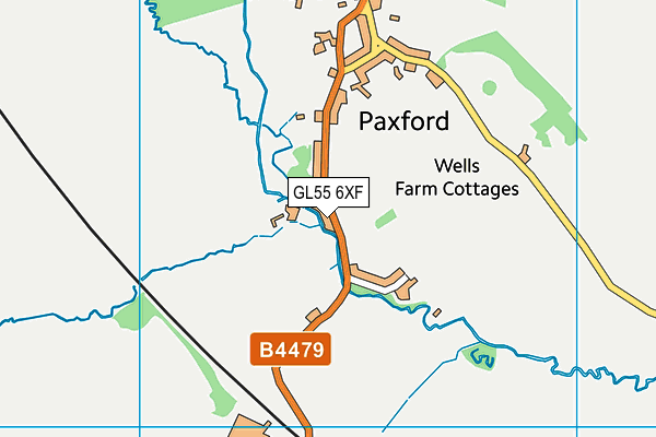 GL55 6XF map - OS VectorMap District (Ordnance Survey)