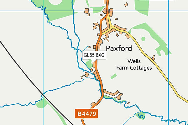 GL55 6XG map - OS VectorMap District (Ordnance Survey)