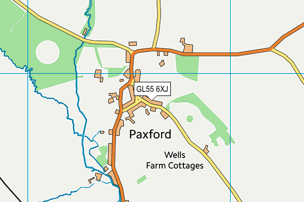 GL55 6XJ map - OS VectorMap District (Ordnance Survey)