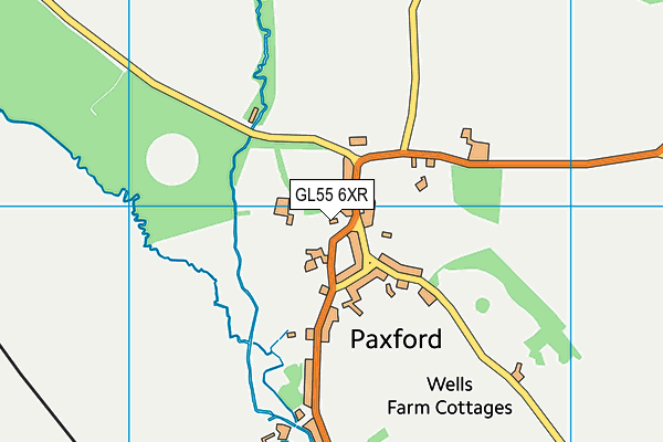 GL55 6XR map - OS VectorMap District (Ordnance Survey)