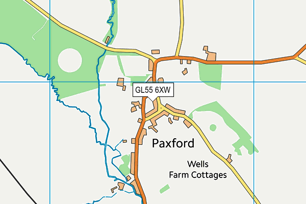 GL55 6XW map - OS VectorMap District (Ordnance Survey)