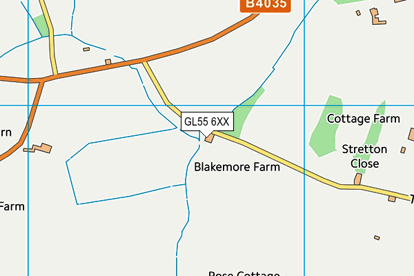 GL55 6XX map - OS VectorMap District (Ordnance Survey)