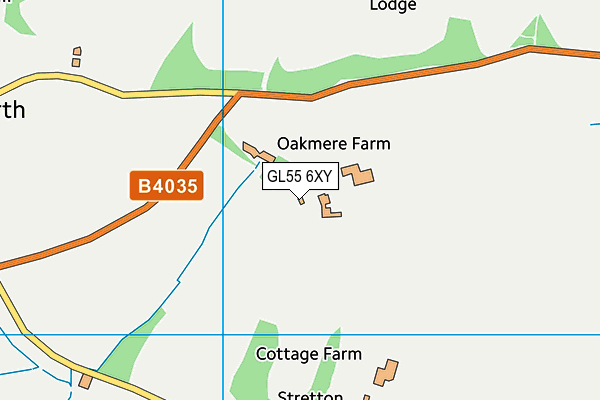 GL55 6XY map - OS VectorMap District (Ordnance Survey)