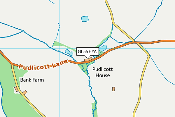 GL55 6YA map - OS VectorMap District (Ordnance Survey)