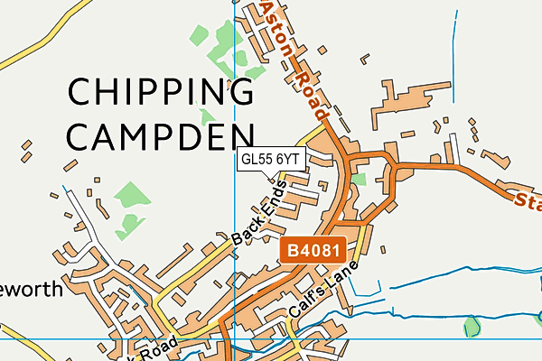 GL55 6YT map - OS VectorMap District (Ordnance Survey)