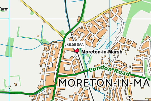 GL56 0AA map - OS VectorMap District (Ordnance Survey)