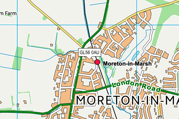 GL56 0AU map - OS VectorMap District (Ordnance Survey)