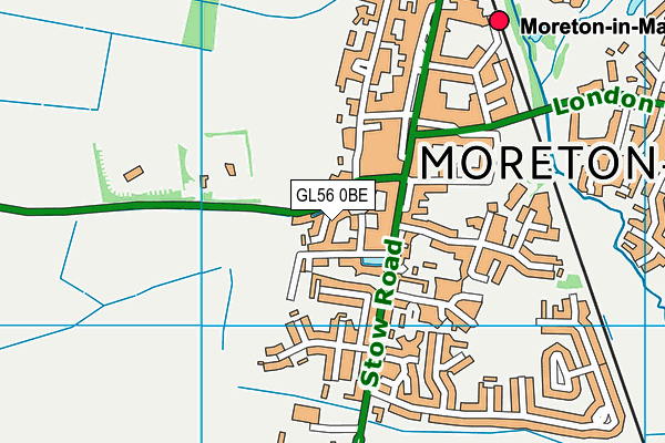 GL56 0BE map - OS VectorMap District (Ordnance Survey)