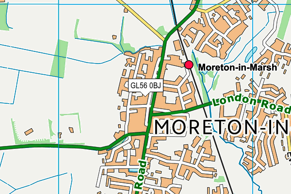 GL56 0BJ map - OS VectorMap District (Ordnance Survey)