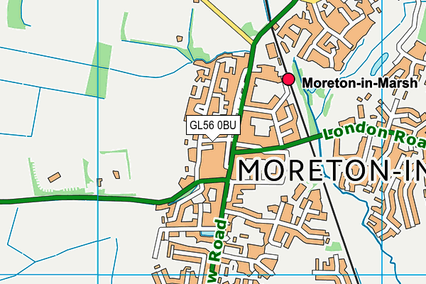 GL56 0BU map - OS VectorMap District (Ordnance Survey)