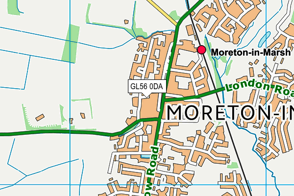 GL56 0DA map - OS VectorMap District (Ordnance Survey)