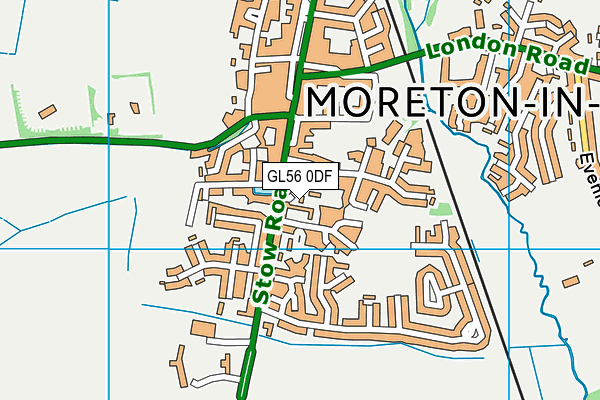 GL56 0DF map - OS VectorMap District (Ordnance Survey)