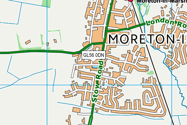 GL56 0DN map - OS VectorMap District (Ordnance Survey)