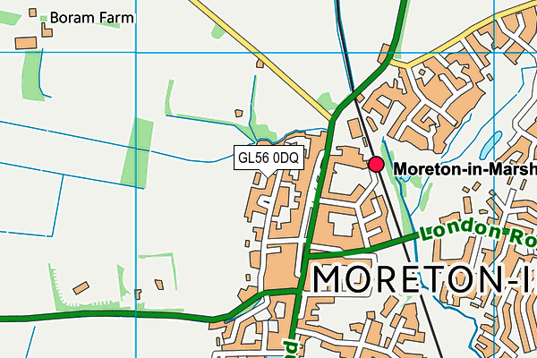 GL56 0DQ map - OS VectorMap District (Ordnance Survey)