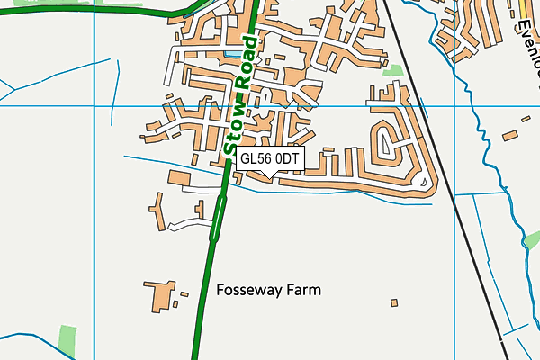 GL56 0DT map - OS VectorMap District (Ordnance Survey)