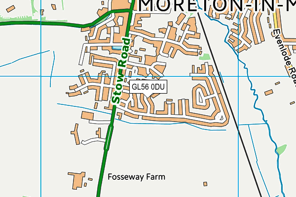 GL56 0DU map - OS VectorMap District (Ordnance Survey)