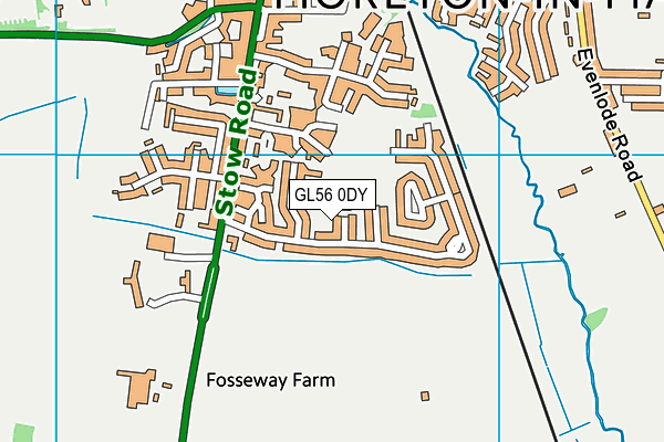 GL56 0DY map - OS VectorMap District (Ordnance Survey)