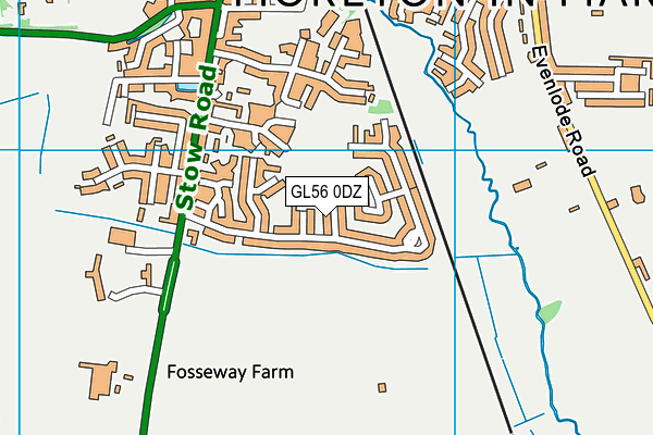 GL56 0DZ map - OS VectorMap District (Ordnance Survey)