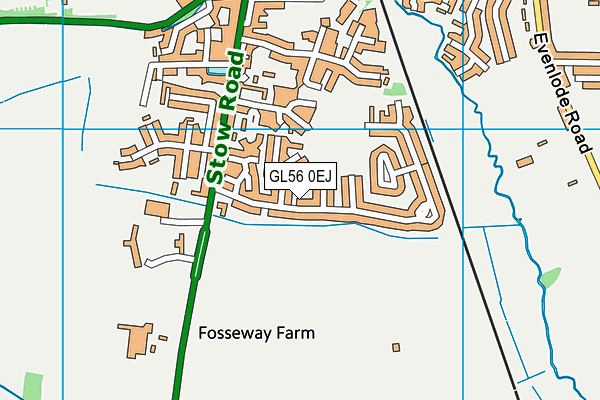 GL56 0EJ map - OS VectorMap District (Ordnance Survey)