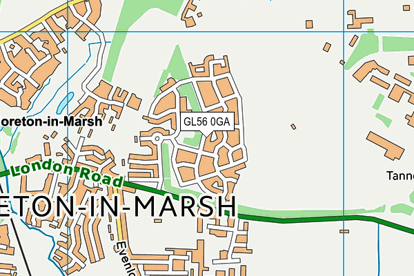 GL56 0GA map - OS VectorMap District (Ordnance Survey)