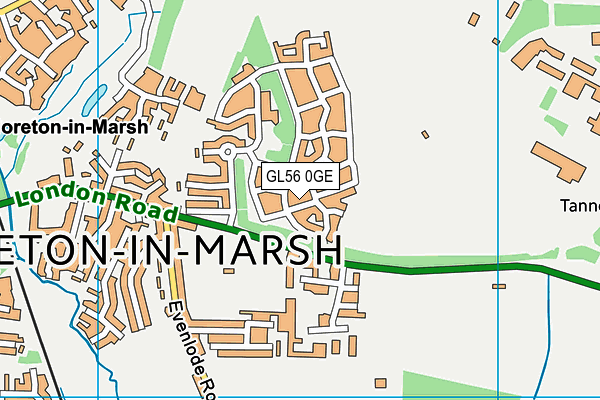 GL56 0GE map - OS VectorMap District (Ordnance Survey)