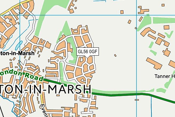 GL56 0GF map - OS VectorMap District (Ordnance Survey)