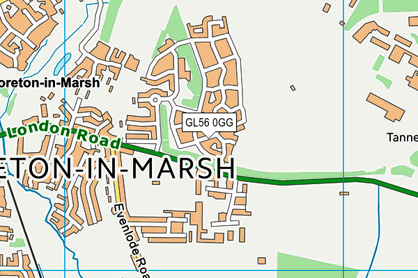 GL56 0GG map - OS VectorMap District (Ordnance Survey)