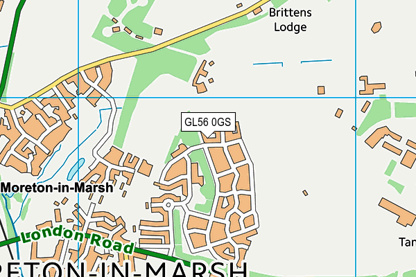 GL56 0GS map - OS VectorMap District (Ordnance Survey)