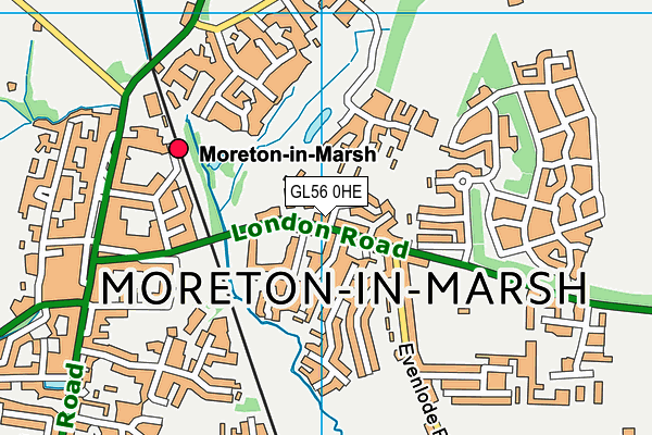 GL56 0HE map - OS VectorMap District (Ordnance Survey)