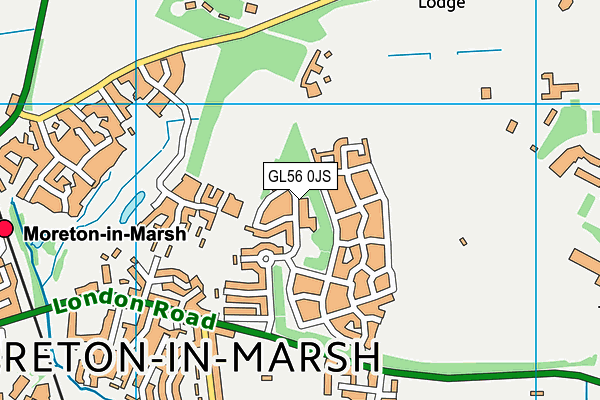 GL56 0JS map - OS VectorMap District (Ordnance Survey)