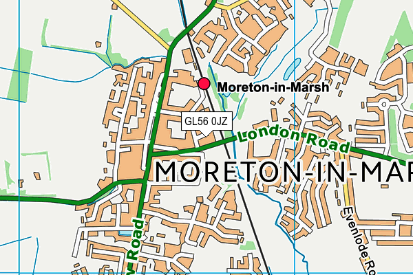 GL56 0JZ map - OS VectorMap District (Ordnance Survey)