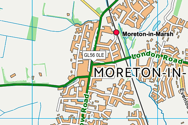 GL56 0LE map - OS VectorMap District (Ordnance Survey)